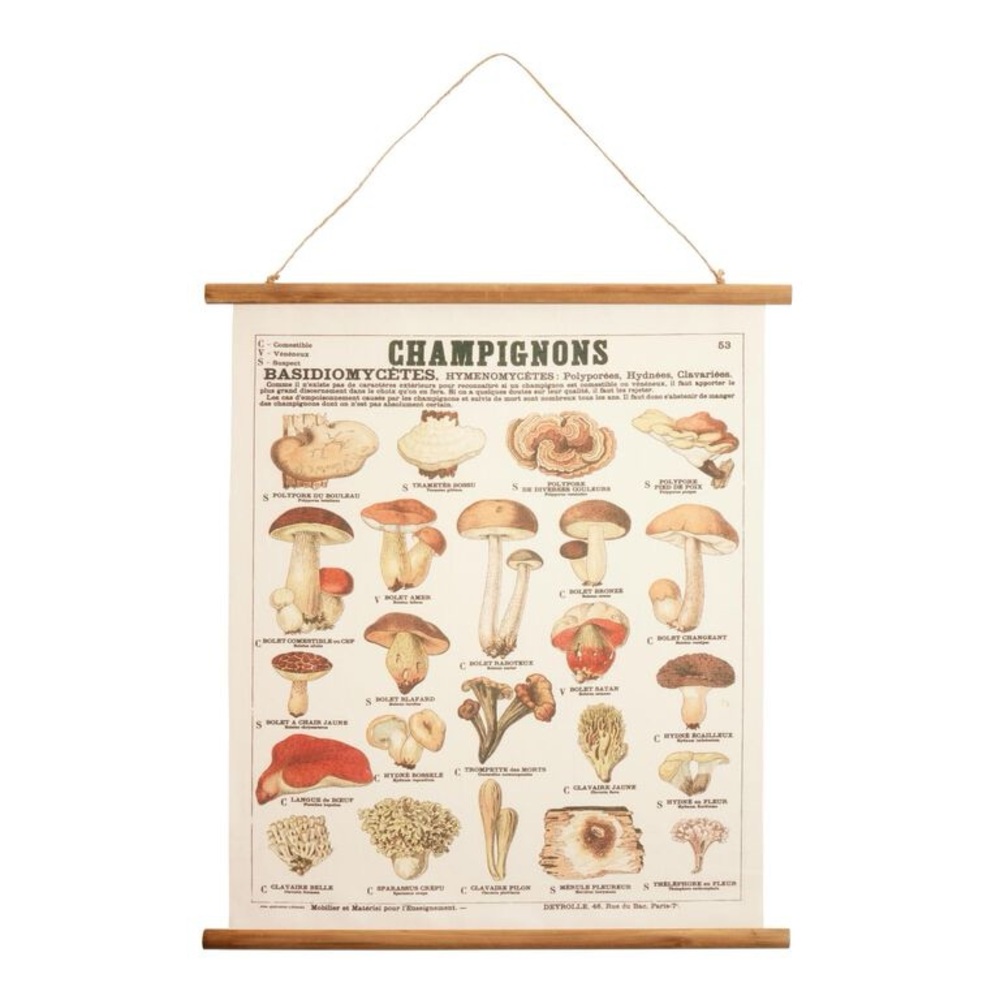 Champignon Fabric Scroll Wall Hanging
